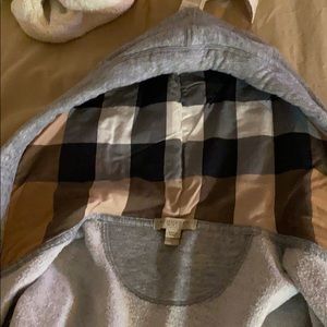 Burberry zip up hoodie.
